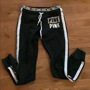 pink victoria’s secret tight joggers